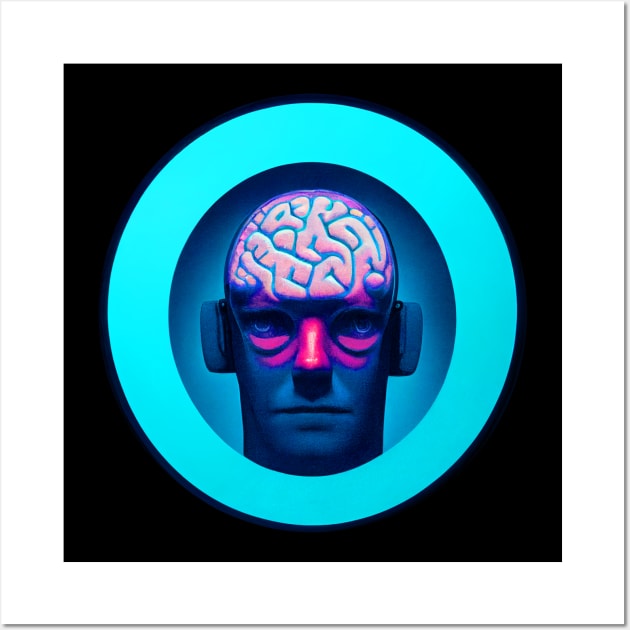 A brainiac - an android with his brain visible Wall Art by Pikantz